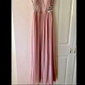 Rose full length gown
